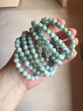 Load image into Gallery viewer, 7mm size 50-58mm 100% natural type A green/white/yellow/purple jadeite jade beads bracelet group PF78
