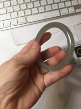 Load image into Gallery viewer, 卖了  54mm Certified 100% Natural icy gray black (灰冰) nephrite jade bangle HT137-3358
