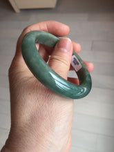 Load image into Gallery viewer, 52.2mm Certified 100% natural Type A oily dark green/black/brown/gray (老油青) jadeite jade bangle PH190-6940
