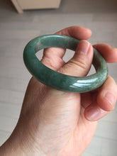 Load image into Gallery viewer, 52.2mm Certified 100% natural Type A oily dark green/black/brown/gray (老油青) jadeite jade bangle PH190-6940
