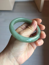 Load image into Gallery viewer, 57.1mm Certified Type A 100% Natural Oily Dark Green Gray Black(油青) Jadeite Jade Bangle PH262-7158
