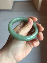 Load image into Gallery viewer, 57.1mm Certified Type A 100% Natural Oily Dark Green Gray Black(油青) Jadeite Jade Bangle PH262-7158
