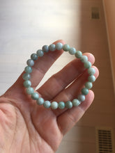 Load image into Gallery viewer, 7mm size 50-58mm 100% natural type A green/white/yellow/purple jadeite jade beads bracelet group PF78
