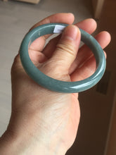 Load image into Gallery viewer, 57.5mm Certified Type A 100% Natural deep sea dark green/purple/blue/gray/black Guatemala Jadeite bangle PB114-6421
