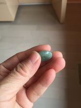 Load image into Gallery viewer, 18mm Type A 100% Natural light green blue Jadeite Safety Guardian Button donuts pendant PF23
