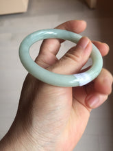 Load image into Gallery viewer, 53.5mm certified 100% natural Type A light green round cut jadeite jade bangle BP161-2771
