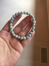 Load image into Gallery viewer, 7mm size 50-58mm 100% natural type A green/white/yellow/purple jadeite jade beads bracelet group PF78
