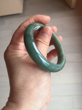 Load image into Gallery viewer, 52.2mm Certified 100% natural Type A oily dark green/black/brown/gray (老油青) jadeite jade bangle PH190-6940
