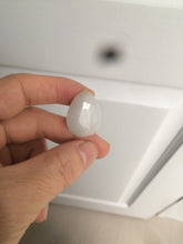 Load image into Gallery viewer, 100% natural white type A jadeite jade water drop pendant AX36
