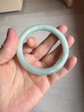 Load image into Gallery viewer, 53.5mm certified 100% natural Type A light green round cut jadeite jade bangle BP161-2771

