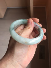 Load image into Gallery viewer, 56.5mm Certified 100% natural Type A light green with green floating flowers jadeite jade bangle PH241-7292
