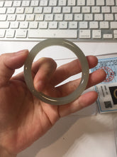 Load image into Gallery viewer, 卖了  54mm Certified 100% Natural icy gray black (灰冰) nephrite jade bangle HT137-3358
