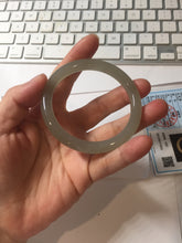 Load image into Gallery viewer, 卖了  54mm Certified 100% Natural icy gray black (灰冰) nephrite jade bangle HT137-3358
