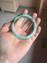 Load image into Gallery viewer, 54mm certified 100% natural Type A sunny green jadeite jade bangle PB165-4664
