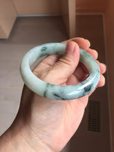 Load image into Gallery viewer, 56.5mm Certified 100% natural Type A light green with green floating flowers jadeite jade bangle PH241-7292
