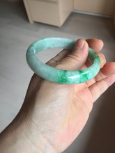 Load image into Gallery viewer, 54mm certified 100% natural Type A sunny green jadeite jade bangle PB165-4664
