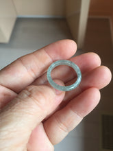Load image into Gallery viewer, 17.5mm 7 1/4 100% natural type A icy watery green/blue icy watery Guatemala jadeite jade band ring group PJ33
