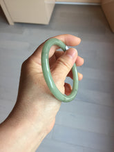 Load image into Gallery viewer, 59mm Certified Type A 100% Natural green gray (油青) round cut jadeite Jade bangle PH261-7140
