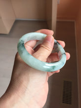 Load image into Gallery viewer, 56.5mm Certified 100% natural Type A light green with green floating flowers jadeite jade bangle PH241-7292
