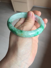 Load image into Gallery viewer, 54mm certified 100% natural Type A sunny green jadeite jade bangle PB165-4664
