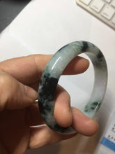 Load image into Gallery viewer, 56.2mm certified 100% natural type A dark green/purple/white jadeite jade bangle PF18-3423
