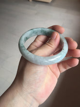 Load image into Gallery viewer, 54.9mm Certificated light green/purple with green floating flowers  jadeite jade bangle S84-7072
