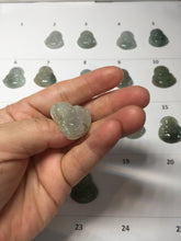 Load image into Gallery viewer, 100% Natural type A icy watery oily dark green(油青) happy Buddha jadeite pendant BS126
