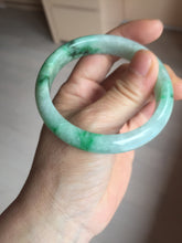 Load image into Gallery viewer, 54mm certified 100% natural Type A sunny green jadeite jade bangle PB165-4664
