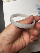 Load image into Gallery viewer, 48.6mm certified 100% natural type A light green purple white thin square style jadeite bangle PH229-0992
