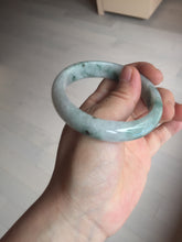 Load image into Gallery viewer, 54.9mm Certificated light green/purple with green floating flowers  jadeite jade bangle S84-7072
