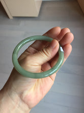Load image into Gallery viewer, 59mm Certified Type A 100% Natural green gray (油青) round cut jadeite Jade bangle PH261-7140
