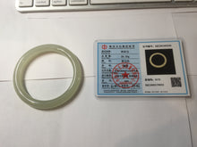 Load image into Gallery viewer, 52mm Certified 100% Natural icy watery yellow crstal sufar (黄冰糖) nephrite jade bangle HT138-3356
