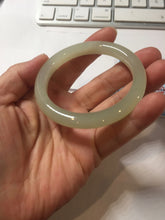 Load image into Gallery viewer, 52mm Certified 100% Natural icy watery yellow crstal sufar (黄冰糖) nephrite jade bangle HT138-3356
