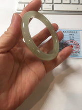Load image into Gallery viewer, 52mm Certified 100% Natural icy watery yellow crstal sufar (黄冰糖) nephrite jade bangle HT138-3356
