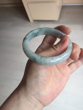 Load image into Gallery viewer, 54.9mm Certificated light green/purple with green floating flowers  jadeite jade bangle S84-7072
