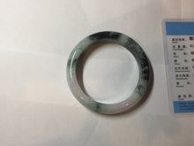 Load image into Gallery viewer, 56.2mm certified 100% natural type A dark green/purple/white jadeite jade bangle PF18-3423
