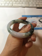 Load image into Gallery viewer, 56.2mm certified 100% natural type A dark green/purple/white jadeite jade bangle PF18-3423

