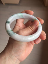 Load image into Gallery viewer, 60.5mm certified type A 100% Natural sunny green/purple chubby Jadeite jade bangle PH188-1255
