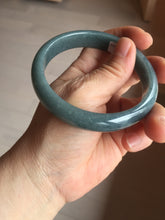 Load image into Gallery viewer, 61mm Certified Type A 100% Natural deep sea dark green/blue/gray/black Guatemala Jadeite bangle PB113-6424
