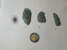 Load image into Gallery viewer, 100% Natural type A dark green/gray Jadeite Jade bamboo shoot/lotus pod/Four Seasons Fortune Bean pendant AX31
