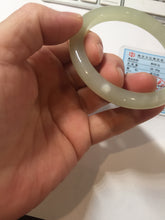 Load image into Gallery viewer, 52mm Certified 100% Natural icy watery yellow crstal sufar (黄冰糖) nephrite jade bangle HT138-3356
