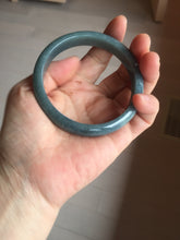Load image into Gallery viewer, 61mm Certified Type A 100% Natural deep sea dark green/blue/gray/black Guatemala Jadeite bangle PB113-6424
