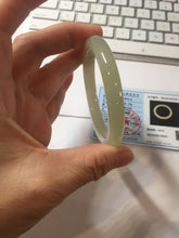 Load image into Gallery viewer, 52mm Certified 100% Natural icy watery yellow crstal sufar (黄冰糖) nephrite jade bangle HT138-3356
