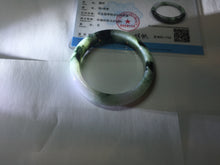 Load image into Gallery viewer, 56.2mm certified 100% natural type A dark green/purple/white jadeite jade bangle PF18-3423
