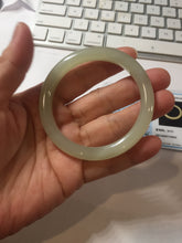 Load image into Gallery viewer, 52mm Certified 100% Natural icy watery yellow crstal sufar (黄冰糖) nephrite jade bangle HT138-3356
