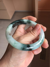 Load image into Gallery viewer, 59.6mm certified Type A 100% Natural light green purple Jadeite bangle PJ130-7293
