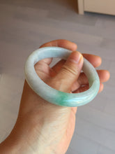 Load image into Gallery viewer, 57.5 mm Certified Type A 100% Natural sunny green/light purple Jadeite Jade bangle BM26-0790
