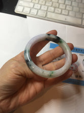 Load image into Gallery viewer, 56mm certified 100% natural type A sunny green/dark green/purple/white jadeite jade bangle PF19-3425
