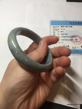 Load image into Gallery viewer, 56.5mm Certified Type A 100% Natural blue/gray/black/brown Guatemala Jadeite jade bangle PD163-6306
