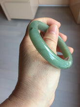Load image into Gallery viewer, 卖了 55mm Certified Type A 100% Natural Oily Dark Green Gray Black(油青) Jadeite Jade Bangle PH258-7155
